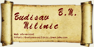 Budisav Milinić vizit kartica